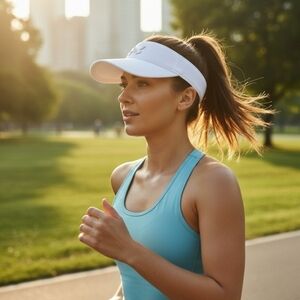 Under Armour White HeatGear Adjustable Golf/Running Visor - OSFA